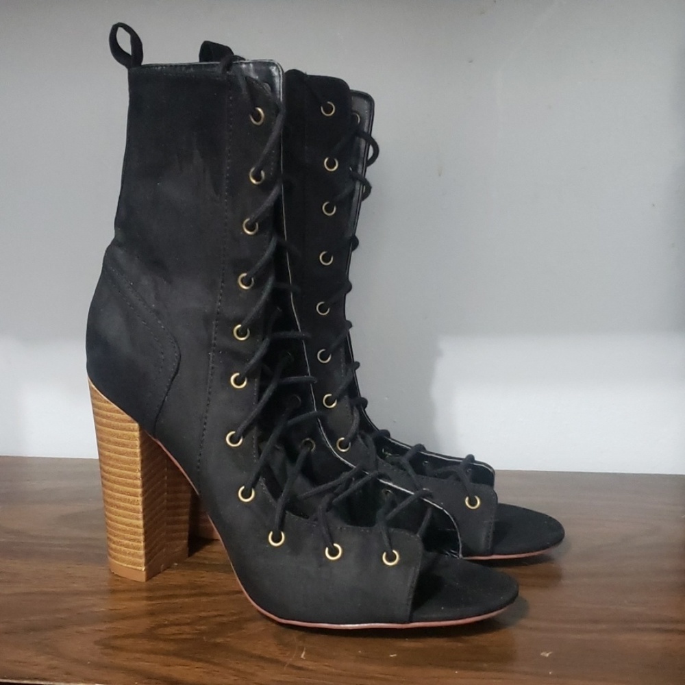 Open front heels